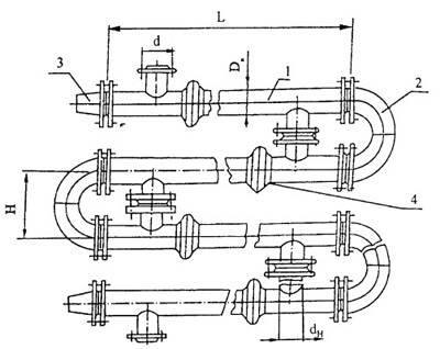 Компоновка секционных теплообменников с компенсатором температурных удлинений