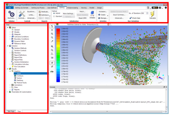 Рисунок 8 - Обновление графического интерфейса ANSYS Fluent 17.0